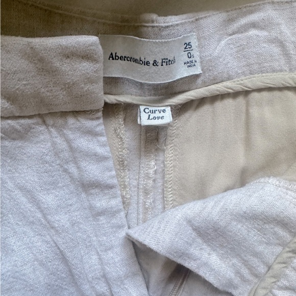 Abercrombie Curve Love A&F Sloane Tailored Linen-Blend Pant - like NEW! - Picture 3 of 6